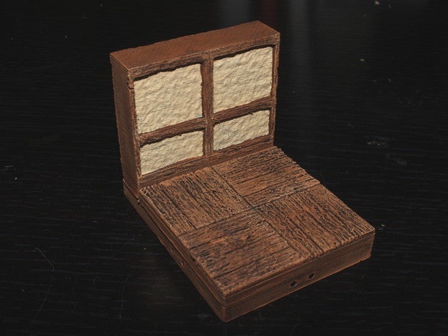 openforge 20 tudor external walls cross beams deprecated toy game accessories dnd tiles dungeon miniatures openforge2 pathfinder rpg tabletop tavern tile terrain wood 3D print model - Mito3D
