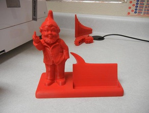 rude gnome business card holder sculptures 3d print model - Mito3D