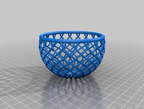 tazón de la estructura metálica decoración 3d print model - Mito3D
