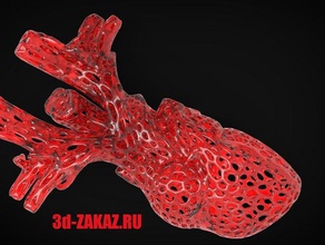 verre coeur style de voronoi remix interactive 3d print model - Mito3D