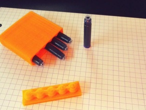 cartucho de tinta recipiente tampa recipientes artista caso secretária mesa arrumada lápis estojo prático escola 3d print model - Mito3D