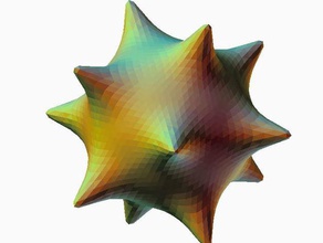 polyhedron ccish subdivision demoopenscad math customizer 3d print model - Mito3D