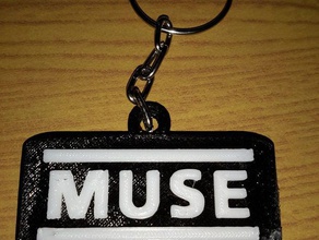 muse keychain keychains amusement band music rock 3d print model - Mito3D