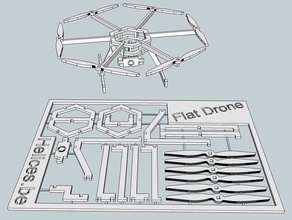 flat-Drohne - Spielzeug Spiel Zubehör montieren business Karte Kredit hexacopter pack klein snap besuchen 3d print model - Mito3D