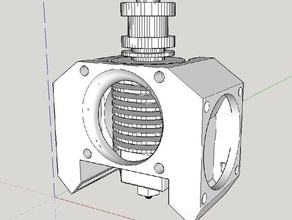 cooler para kossel hotend e3d v6 a impressora extrusoras sistema de arrefecimento refrigeração mini 3d print model - Mito3D