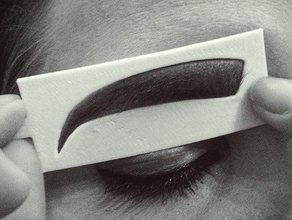 fierce eyebrow stencil fashion 3d print model - Mito3D