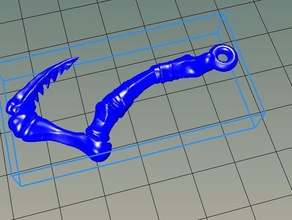pudge dragonclaw hook keychain toys games 3d print model - Mito3D