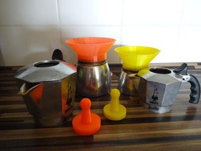 parametric mokka pot funnel tamper kitchen dining 3d print model - Mito3D