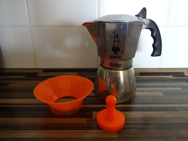 bialetti brikka cuatro de la copa embudo varilla cocina comedor 3D print model - Mito3D