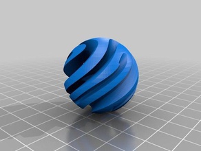 spiral sphere art decoration geometric 3d print model - Mito3D