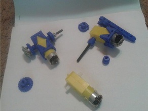 Getriebemotoren meccano lego conversion kit Teile aktualisiert Achsen pegs in der Robotik 3dmodel jlsilicon lego-kompatibel mindstorms technic Spielzeug 3d print model - Mito3D