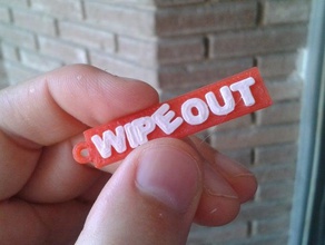 wipeout keychain keychains 3d print model - Mito3D
