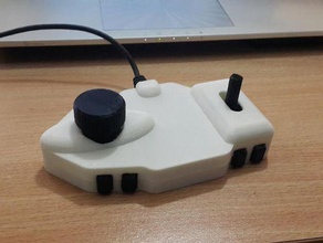 mini racing joystick video games steering wheel 3d print model - Mito3D