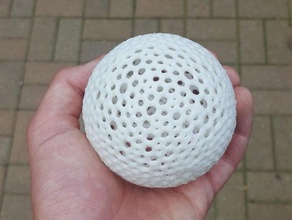 de voronoi la balle les mathématiques art 3d sphère style maille 3d print model - Mito3D