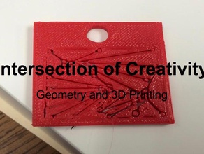 la comprensione delle linee attraverso il design per matematica art geometria portachiavi 3d print model - Mito3D