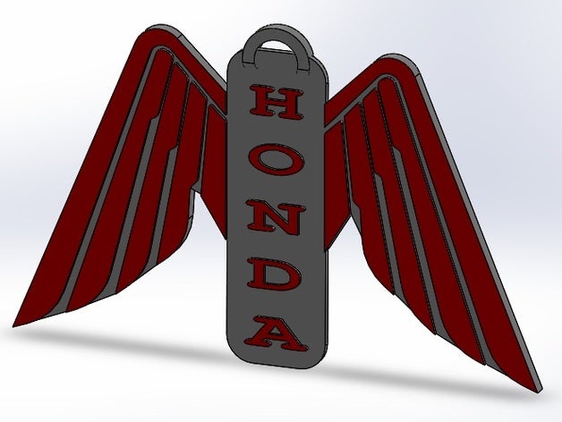 la honda accessori moto insight logo modello simbolo keychain i portachiavi catena chiave 3D print model - Mito3D