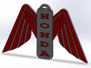 honda accessories bike insight logo model motorcycle symbol keychain keychains key chain 3d print model - Mito3D