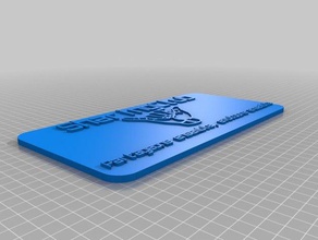 carte visite di prova i segni loghi personalizzato 3d print model - Mito3D