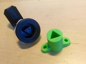 triangle key 8 mm triangles household lock lokpick 3d print model - Mito3D