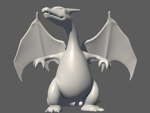 charizard better pose 3d printing dragon pokemon 3d print model - Mito3D