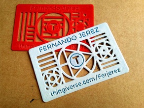 thingiverses özel kartvizit işaretler logoları iş kartları özyineleme alt bölümü iki renk 3d print model - Mito3D