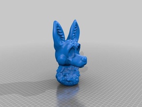 fursuit head toony sculptures 3d printer printing slash bunny cartoon easter 3d print model - Mito3D
