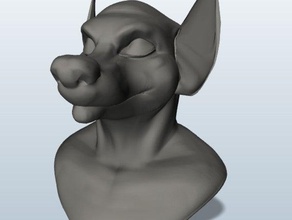 anthro busto las esculturas Impresora 3d La impresión en slash 3d print model - Mito3D