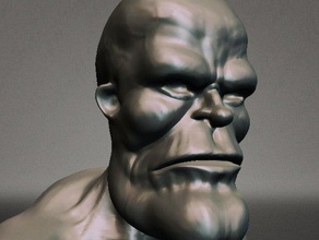 brute head base sculptures 3d printer printing slash 3d print model - Mito3D