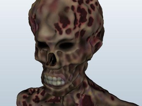 zombie bust sculptures 3d printer printing slash zombies 3d print model - Mito3D