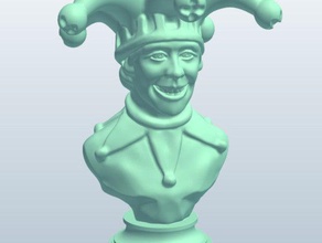 novelty bust court jester sculptures 3d printer printing slash 3d print model - Mito3D
