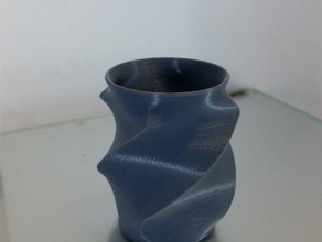 twisty cup decor interior design vase 3d print model - Mito3D