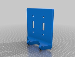 Doppel-Wechsel-Platte keychain Haken - Organisation Schlüsselhalter light switch cover 3d print model - Mito3D