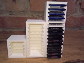 sd-card rack customizable tool holders boxes sd card holder 3d print model - Mito3D