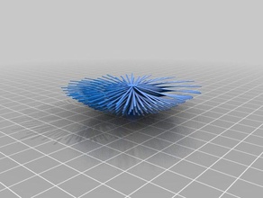 estrelas-centro rabisco flor longo pétalas a arte personalizado 3d print model - Mito3D