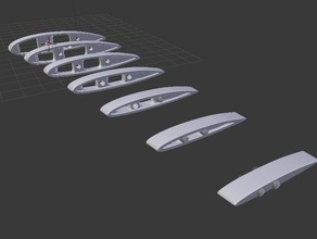 Flügel rippen gepfeilte Vorderkante rc Fahrzeuge Struktur 3d print model - Mito3D