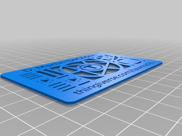 tawnos76s thingiverses de la tarjeta negocios signos logotipos personalizado 3D print model - Mito3D