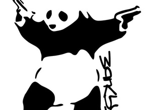 banksy panda art