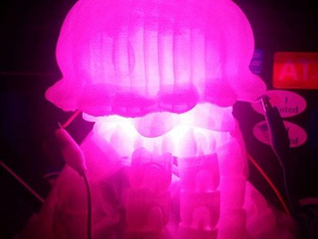 bbjj blinky ball-jointed jellyfish sculptures adafruit led lipo neopixel powerboost 500c 3d print model - Mito3D