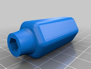 cuarto de pulgada hex bits 5 cm mango 10 mm profundidad pequeña diy personalizado 3d print model - Mito3D