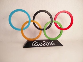 rio olympic logo stand sculptures 2016 games olympics janeiro rio2016 3d print model - Mito3D