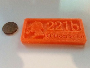 sherlock holmes trousseau de clés des signes les logos schlssel schlsselanhnger 3d print model - Mito3D