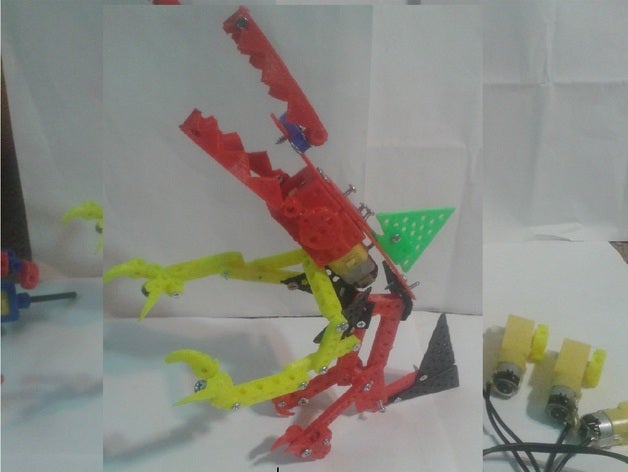 zilla terre requin robotique motorisé meccano lego compatible de modèle des robots jlsilicon technic la 3D print model - Mito3D