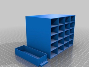 20 resistor storage box my customized drawers organization 3d print model - Mito3D