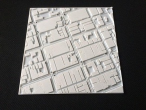 taktile Karte melbourne Straßenbahn-Haltestellen Gebäude & Strukturen 3d print model - Mito3D
