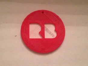 redbubble logo coin signs & logos charm keychain 3d print model - Mito3D