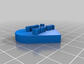 my customized heart message 3d print model - Mito3D