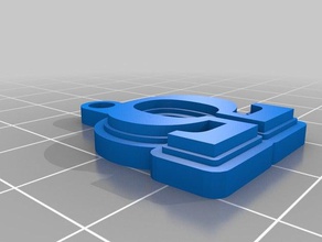 omega keychain amulet keychains customized 3d print model - Mito3D