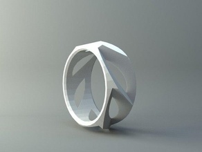 ring latticed 3 rings 3d print model - Mito3D