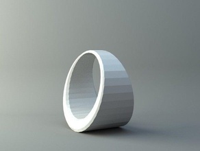 anel cortado do cilindro anéis 3d print model - Mito3D