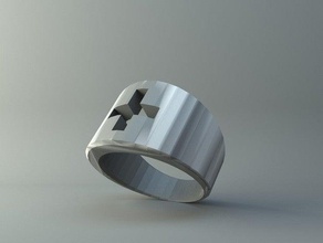 ring Kreuz Loch Ringe 3d print model - Mito3D